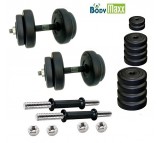 35 KG Body Maxx Adjustable Weight Lifting Rubber Dumbells Sets
